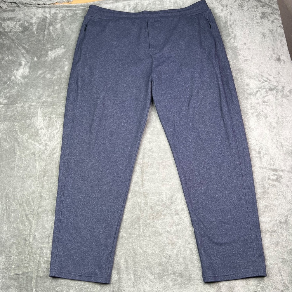 Public Rec Pants Mens 42x30 Blue Tapered Sweatpants Drawstring Athleisure Lounge